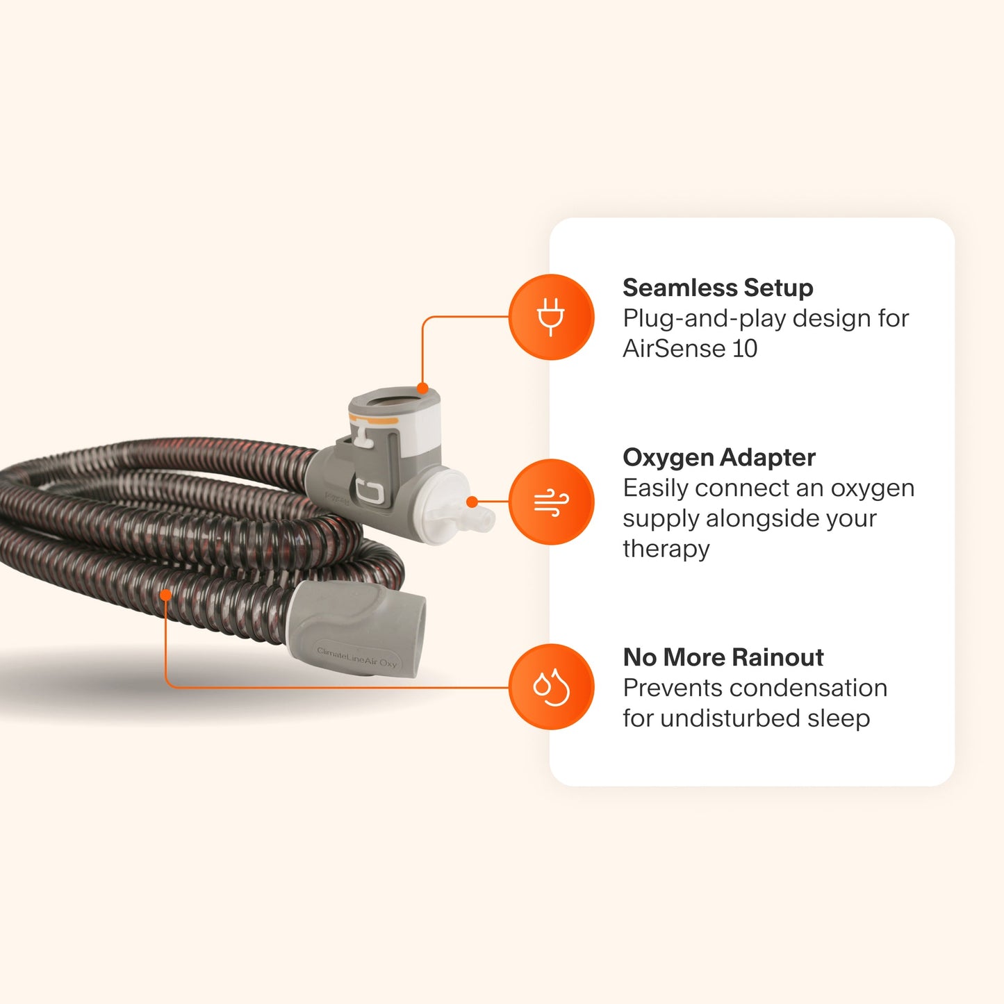 ResMed ClimateLineAir Oxy Heated Tubing