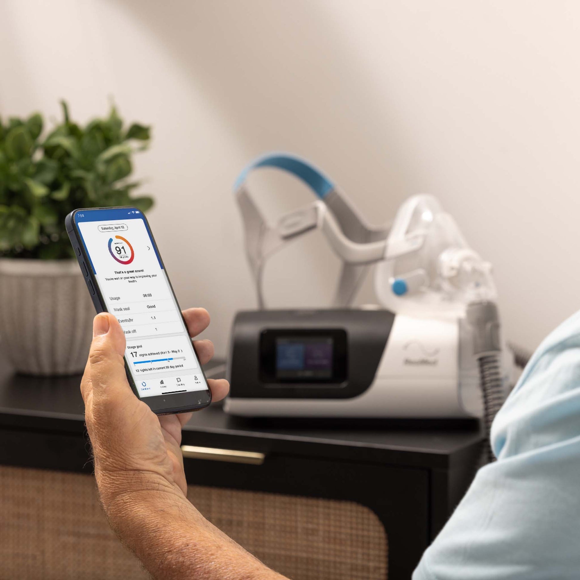 ResMed AirSense 11 with AirFit F20