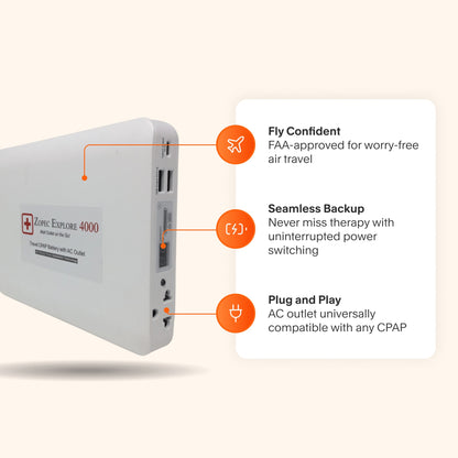 Zopec Explore 5500 CPAP Backup Battery with Online UPS
