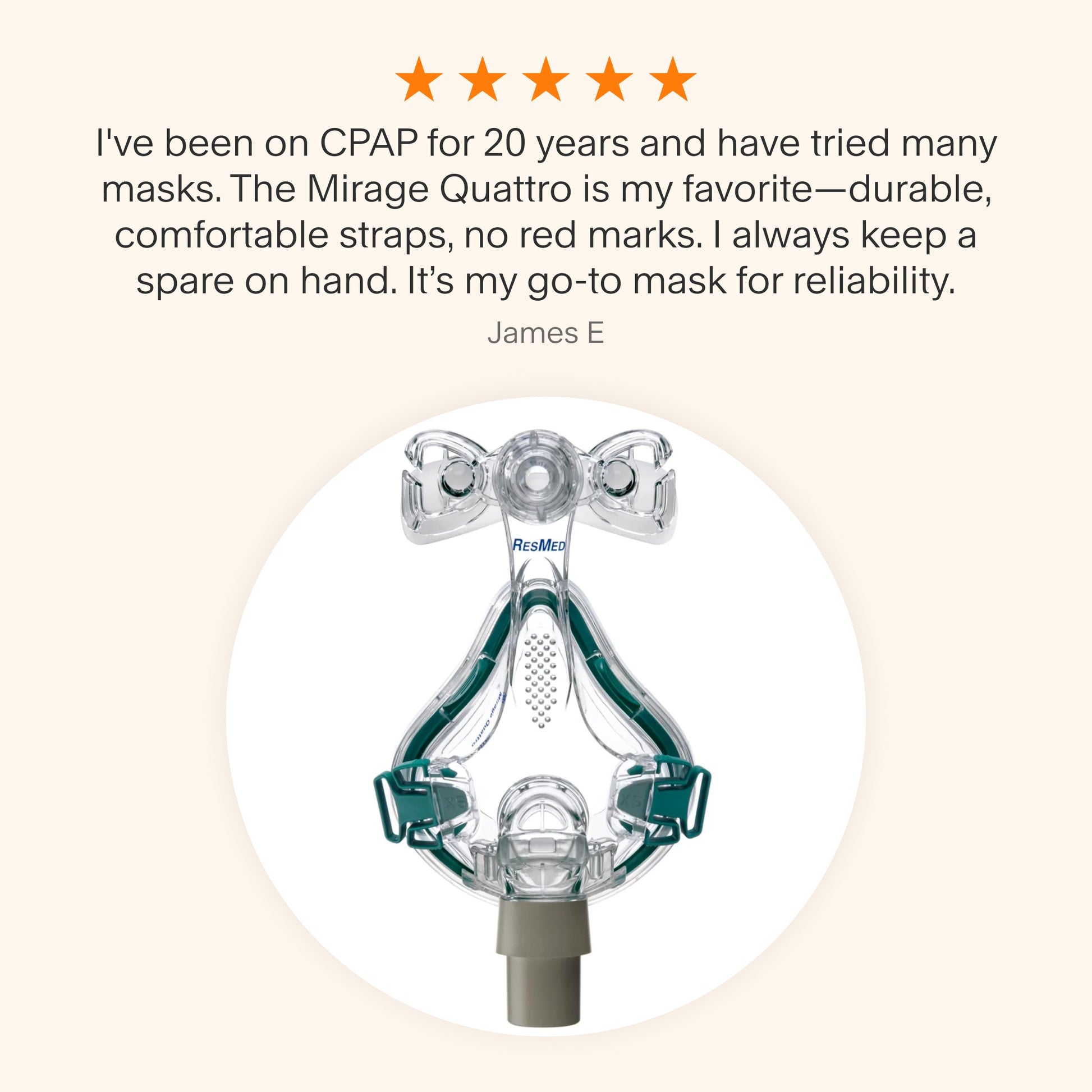 Mirage Quattro Full Face CPAP Mask