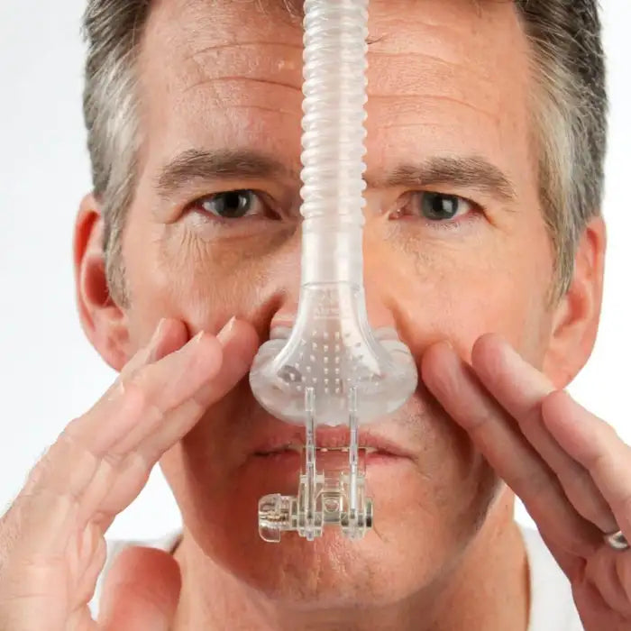 TAP PAP Nasal Pillow CPAP Mask with Improved Stability Mouthpiece